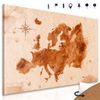 Obraz na korku mapa Evropy s retro nádechem
