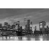 Jedinečná samolepící fototapeta černobílý brooklynský most