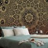 Samolepící tapeta starodávná zlatá Mandala