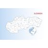 Samolepící tapeta podrobná mapa Slovenska