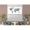 Obraz mapa v poutavém černobílém provedení