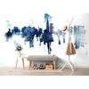 Neobyčejná samolepící tapeta obrysy lidí v metropoli