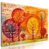 Obraz neobvyklé stromy v odstínech oranžové