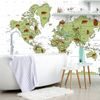 Tapeta mapa světa se symbolickými zvířaty
