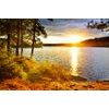 Samolepící fototapeta kouzlo zapadajícího slunce u jezera
