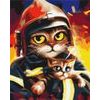 Malování podle čísel hrdinská kočka