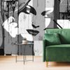 Tapeta černobílá krása ženy v pop art stylu