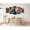 5-dílný obraz zdravé fitness snídaně