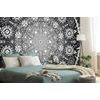 Samolepící tapeta černobílá luxusní Mandala
