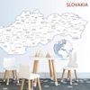 Samolepící tapeta podrobná mapa Slovenska