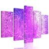 5-dílný obraz fialová galaktická Mandala
