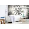 Samolepící tapeta zajímavý strom života v černobílém provedení