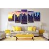 5-dílný obraz noční New York