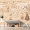 Samolepící tapeta mapa světa se starými obchodními cestami