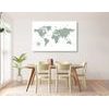 Obraz jednoduchá mapa světa v zeleném provedení