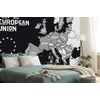 Tapeta černobílá mapa Evropské unie v moderním provedení