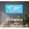 Obraz mapa světa s motivem moře