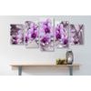 5-dílný obraz elegantní květiny na abstraktním pozadí