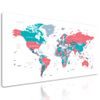 Obraz mapa v poutavém pastelovém provedení