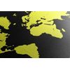 Obraz černo žlutá mapa světa