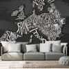 Samolepící tapeta abstraktní mapa Evropy