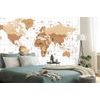 Samolepící tapeta stará mapa světa v béžovém provedení