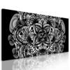 Obraz černobílá abstraktní Mandala