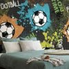 Samolepící tapeta fotbalový míč na abstraktním pozadí