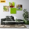 Set obrazů Feng Shui v zeleném provedení