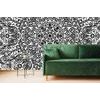 Tapeta černobílá Mandala ve stylu květin