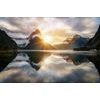 Samolepící fototapeta východ slunce nad jezerem na Novém Zélandu