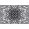 Tapeta Mandala v černobílém provedení