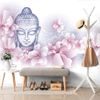 Samolepící tapeta Budha s květinami sakury