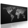 Obraz mapa světa s nádherným černobílým detailem