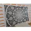Obraz černobílá luxusní Mandala