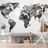 Samolepící tapeta černobílá mapa světa tvořená polygony