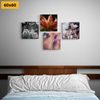 Set obrazů romantické květiny