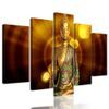 5-dílný obraz zlatý buddha