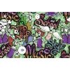 Tapeta moderní street art v zeleném provedení