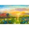 Obraz olejomalba louky v záři slunce