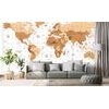 Samolepící tapeta stará mapa světa v béžovém provedení