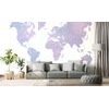 Samolepící tapeta mapa v jemných pastelových barvách