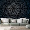 Tapeta exotická Mandala v modrém provedení