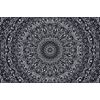 Samolepící tapeta uklidňující Mandala v černobílém provedení