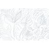 Tapeta umělecké listy v bílém provedení