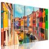 5-dílný obraz barevné Benátky