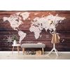 Samolepící tapeta jednoduchá mapa s dřevěnou strukturou