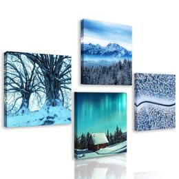 Set obrazů zimní období