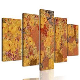 5-dílný obraz abstrakce podle G. Klimta