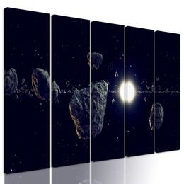 5-dílný obraz asteroidy